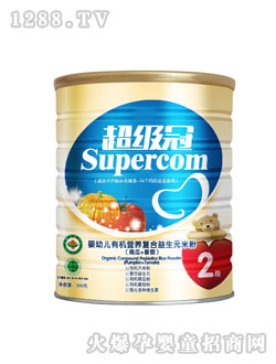 超級(jí)冠300克有機(jī)米粉罐5