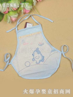 多比兔藍色嬰兒肚兜