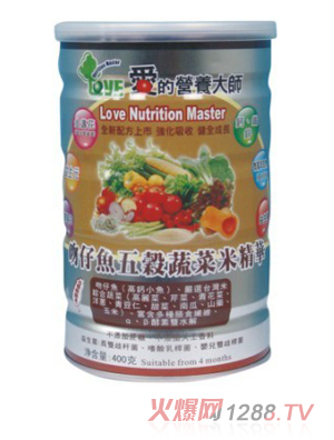 愛的營養(yǎng)大師吻仔魚五谷蔬菜米精華