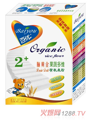 百優(yōu)腦黃金果蔬多維有機(jī)米粉2段