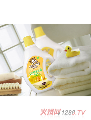 頑皮熊兒童呵護(hù)柔順衣物洗衣液、檸檬