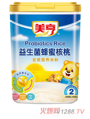 美亨益生菌蜂蜜核桃營養(yǎng)米粉2段