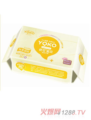 優(yōu)可寶貝純凈溫和清潔濕巾 80抽