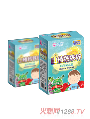 優(yōu)樂(lè)貝山楂鈣鐵鋅奶伴菊花晶