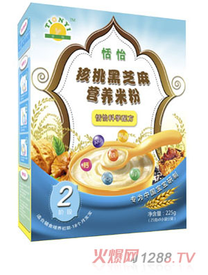 恬怡核桃黑芝麻營養(yǎng)米粉2段