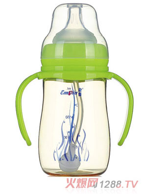 皇嬰PPSU寬口圓弧自動(dòng)奶瓶210ml綠色
