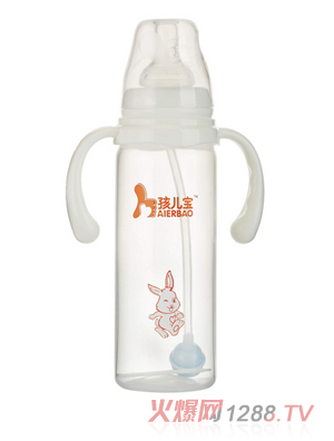 孩兒寶白色標(biāo)口直身自動(dòng)PP奶瓶240ml
