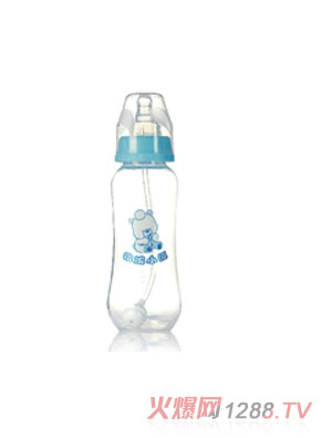 哈尼小熊標(biāo)口弧形雙耳PP奶瓶240ml
