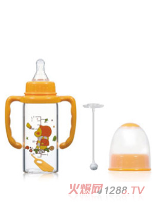 小土豆晶鉆玻璃雙柄自動大奶瓶120mL