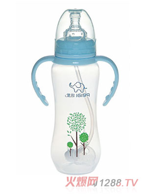培愛(ài)標(biāo)準(zhǔn)口徑PP葫蘆帶柄自動(dòng)奶瓶240ml