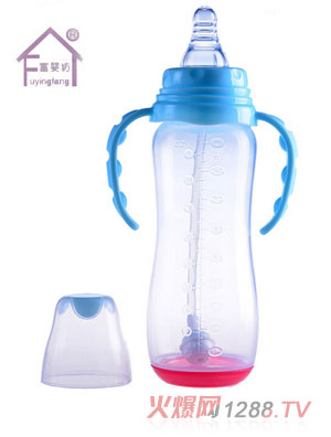 富嬰坊嬰兒PP感溫奶瓶藍(lán)色