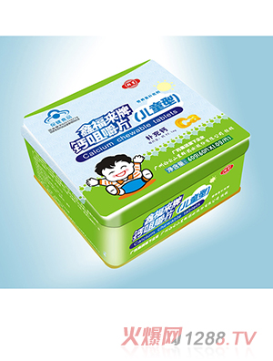 群星鑫福來(lái)牌 鈣咀嚼片（兒童型）鐵盒