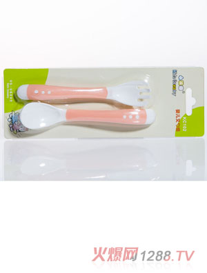 小孩國(guó)嬰兒叉勺組合粉色