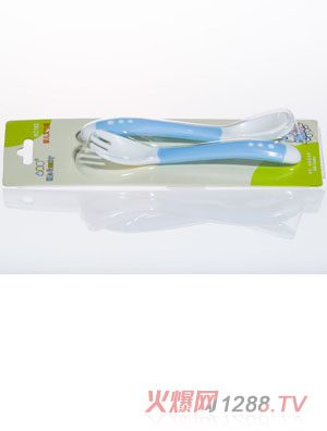 小孩國(guó)嬰兒叉勺組合藍(lán)色