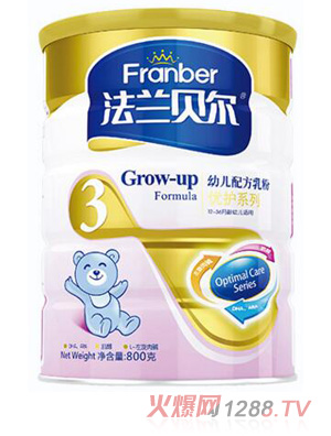 法蘭貝爾優(yōu)護(hù)嬰幼兒配方奶粉3段800g聽裝
