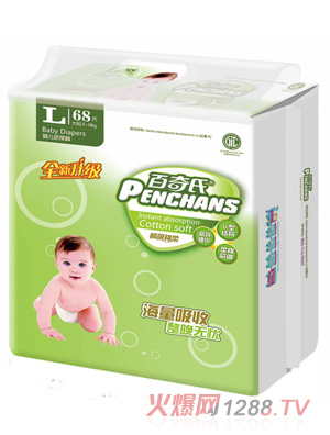 百奇氏特大包裝瞬吸棉柔升級(jí)版L68