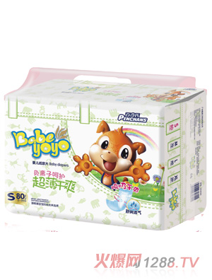 百奇氏超薄干爽尿片S80