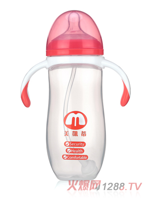 美凱蒂PP奶瓶紅色