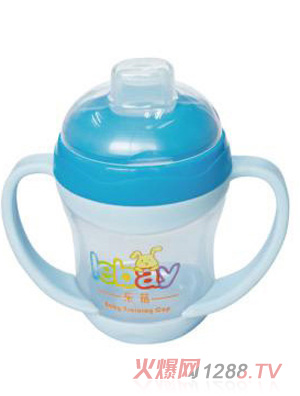陽光兔嬰兒軟嘴訓練杯180ML藍色
