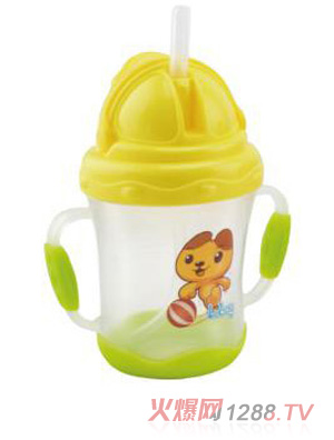 陽光兔嬰兒吸管訓練杯180ML黃色
