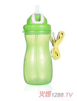 母愛兒童背帶學飲杯550ML 淡綠