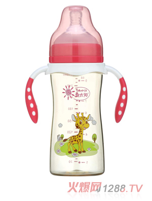 向太陽(yáng)奶瓶雙手柄小鹿圖案