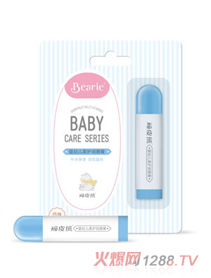 頑皮熊嬰幼兒柔護(hù)潤唇膏4g