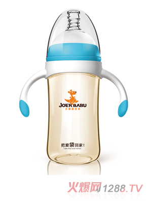 小袋鼠巴布PPSU奶瓶BP-808藍(lán)色