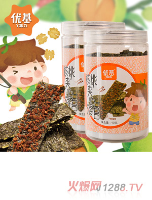 優(yōu)基核桃夾心海苔罐裝40克