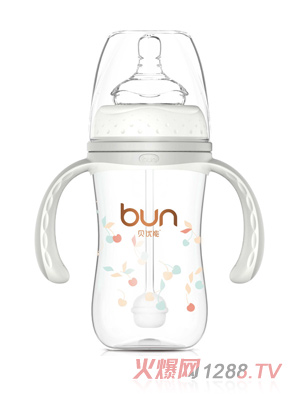 貝優(yōu)能纖巧型帶柄自動(dòng)寬口PP奶瓶180ml