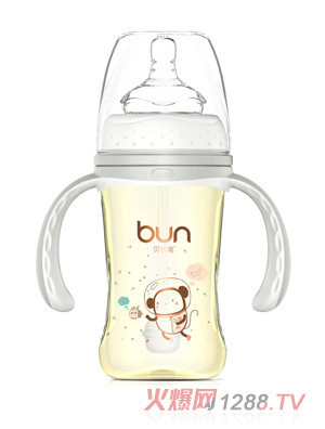 貝優(yōu)能暢飲型帶柄自動(dòng)寬口PPSU奶瓶180ml