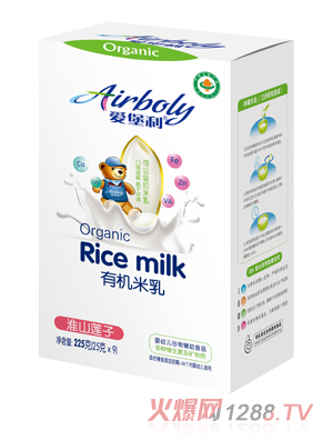 愛堡利淮山蓮子有機(jī)米乳盒裝