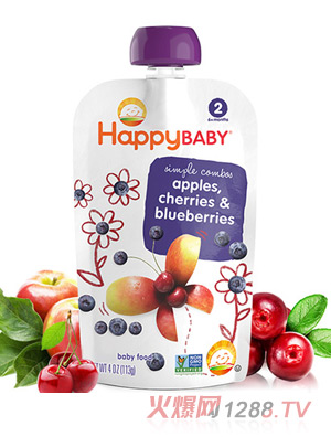 禧貝蘋(píng)果櫻桃藍(lán)莓泥