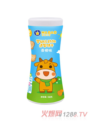 媽寶王國動(dòng)物造型餅干 香橙味