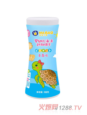 媽寶王國海洋動(dòng)物餅干 草莓味