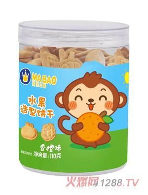 媽寶王國水果造型餅干 香橙味