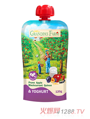 爺爺?shù)霓r(nóng)場(chǎng)風(fēng)味發(fā)酵乳西梅蘋(píng)果黑加侖藜麥泥