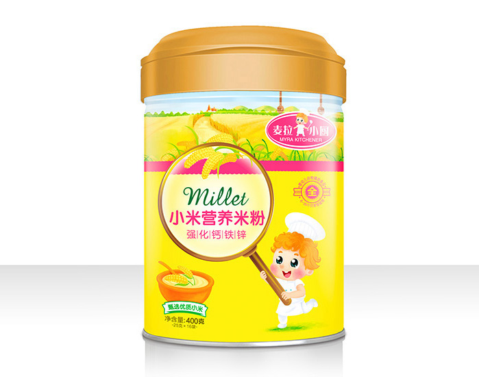 麥拉小廚小米營(yíng)養(yǎng)米粉罐裝強(qiáng)化鈣鐵鋅