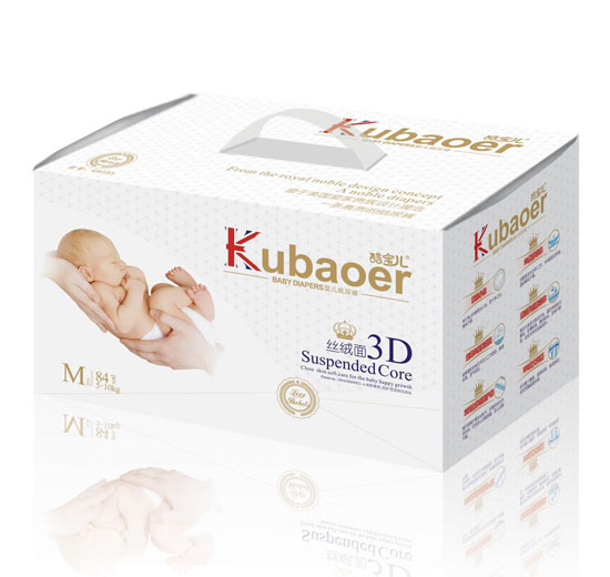 酷寶3D絲絨面嬰兒紙尿褲M碼84片