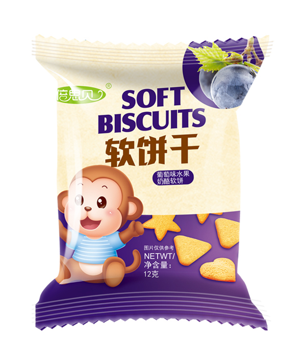 倍思貝葡萄味水果奶酪軟餅干12克