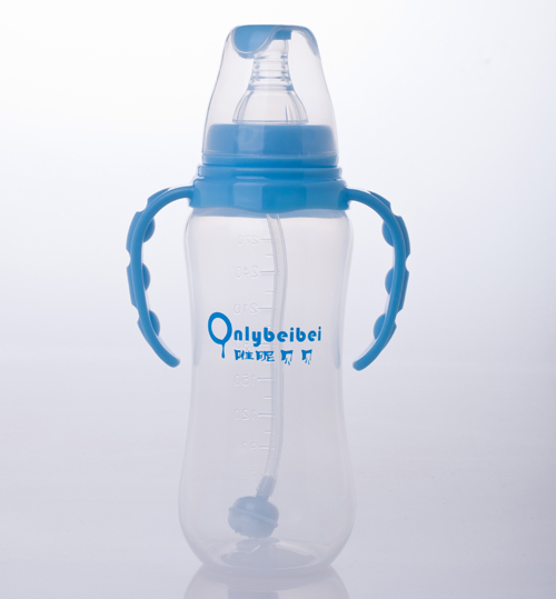 唯昵貝貝標(biāo)口PP奶瓶240ml藍(lán)色