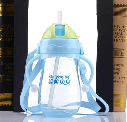 唯昵貝貝自動吸管水杯藍(lán)色