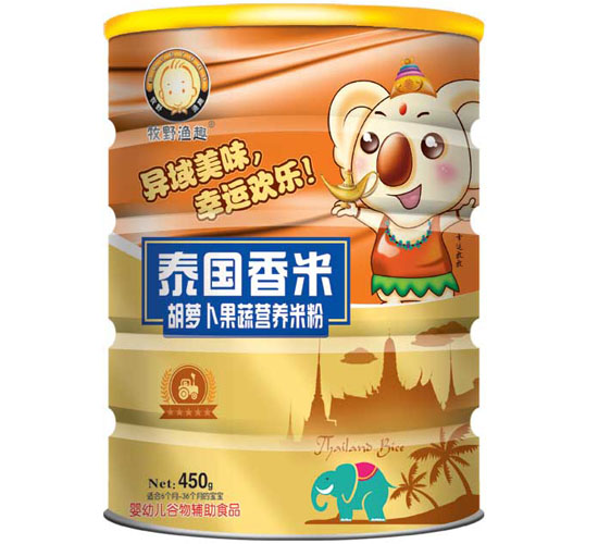 牧野漁趣胡蘿卜果蔬營養(yǎng)米粉聽裝