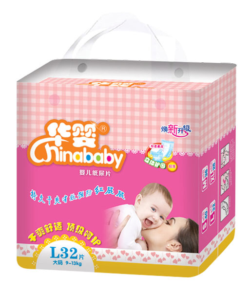 華嬰煥新升級嬰兒紙尿片L32片