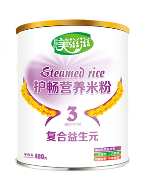 美滋滋復合益生元護暢營養(yǎng)米粉3段