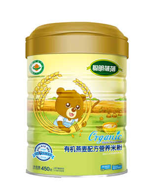 聰明蓓蓓有機(jī)燕麥配方營(yíng)養(yǎng)米粉罐
